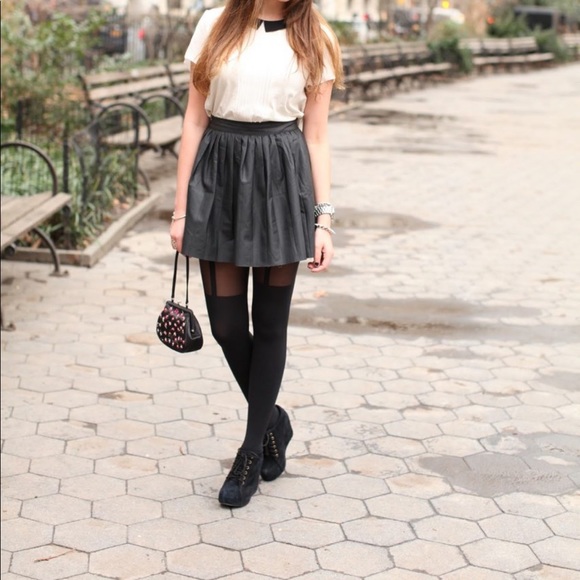 AQUA Leather Skirt - Picture 2 of 7